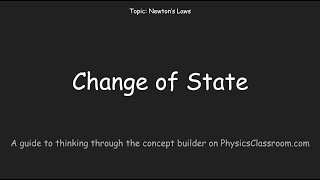 Change of State - Concept Builder