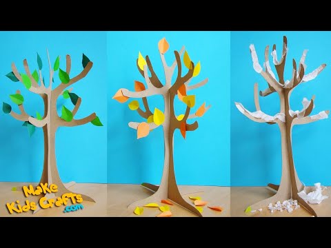 How to make a Paper Tree? | Tree Paper Craft | 3D Paper Tree | Spring, Summer, Autumn, Winter | DIY