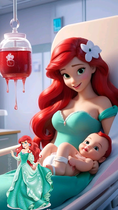 Princess with her newborn| #disney #princess #shorts