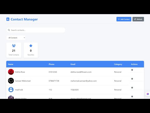 Contact Manager Web