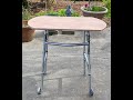 Repurposing a Folding Walker for Roll-Around Portable Table. (cheap)