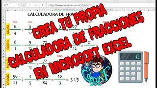 CREA TU PROPIA CALCULADORA DE FRACCIONES EN MICROSOFT EXCEL screenshot 2