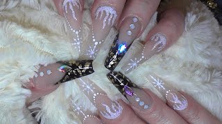 GLITTER ICICLES &amp; SNOWFLAKES ACRYLIC NAILS | ABSOLUTE NAILS &amp; CRAFTS