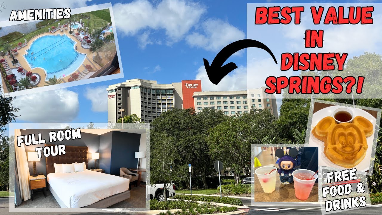 Наше пребывание в отеле Drury Plaza в районе Дисней-Спрингс в Орландо, бесплатное питание и транс...