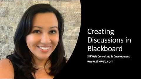 Creating Discussions in Blackboard