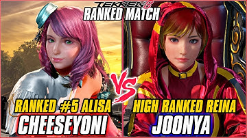TEKKEN 8 ▰ CHEESEYONI (#5 Ranked Alisa) vs JOONYA (Reina) ▰ T8 HIGH LEVEL GAMEPLAY