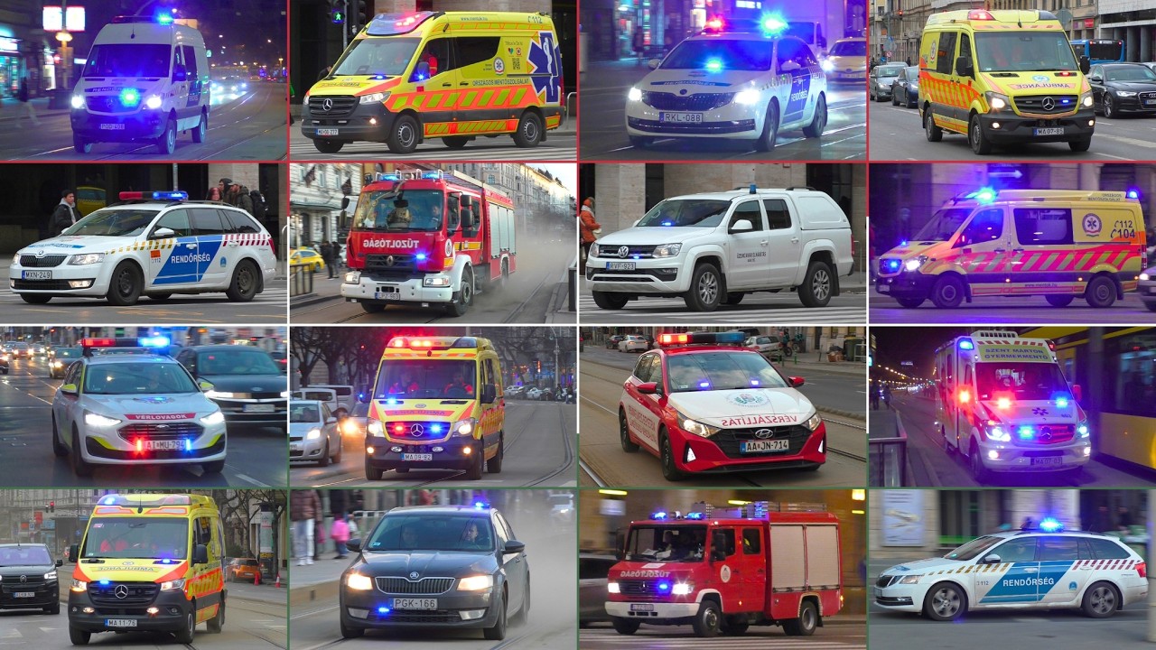 Rendőrség, a Tűzoltóság és a Mentők sürgősen úton Budapesten - Emergency Responding in Budapest! #5