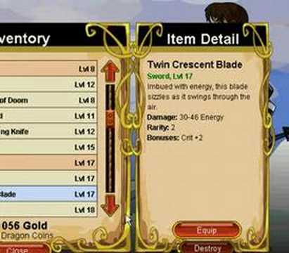 Dragonfable  - weapons