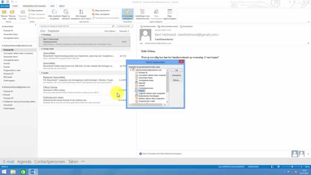Outlook 2013: map aanmaken en mail verplaatsen - YouTube Outlook 2013: Map Aanmaken En Mail Verplaatsen - Youtube