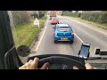 POV driving on a left-hand truck in England