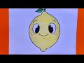 تعليم الرسم للأطفال رسم ليمون للأطفال رسم سهل رسم وتلوين Howtodraw Preschool Drawing Artforkids 
