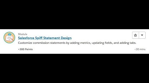 Salesforce Spiff Statement Design [Salesforce Trailhead Answers]