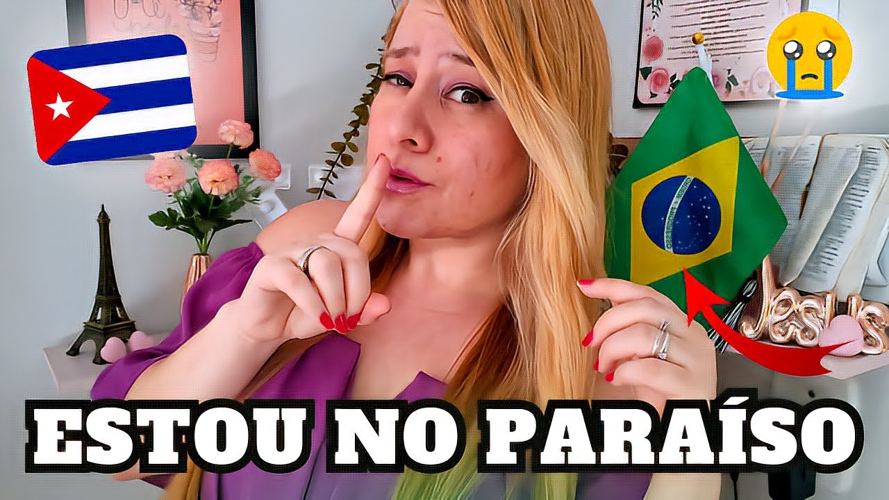 CUBANA FICA CHOCADA NO BRASIL.OLHA AS DIFERENÇAS 🤫