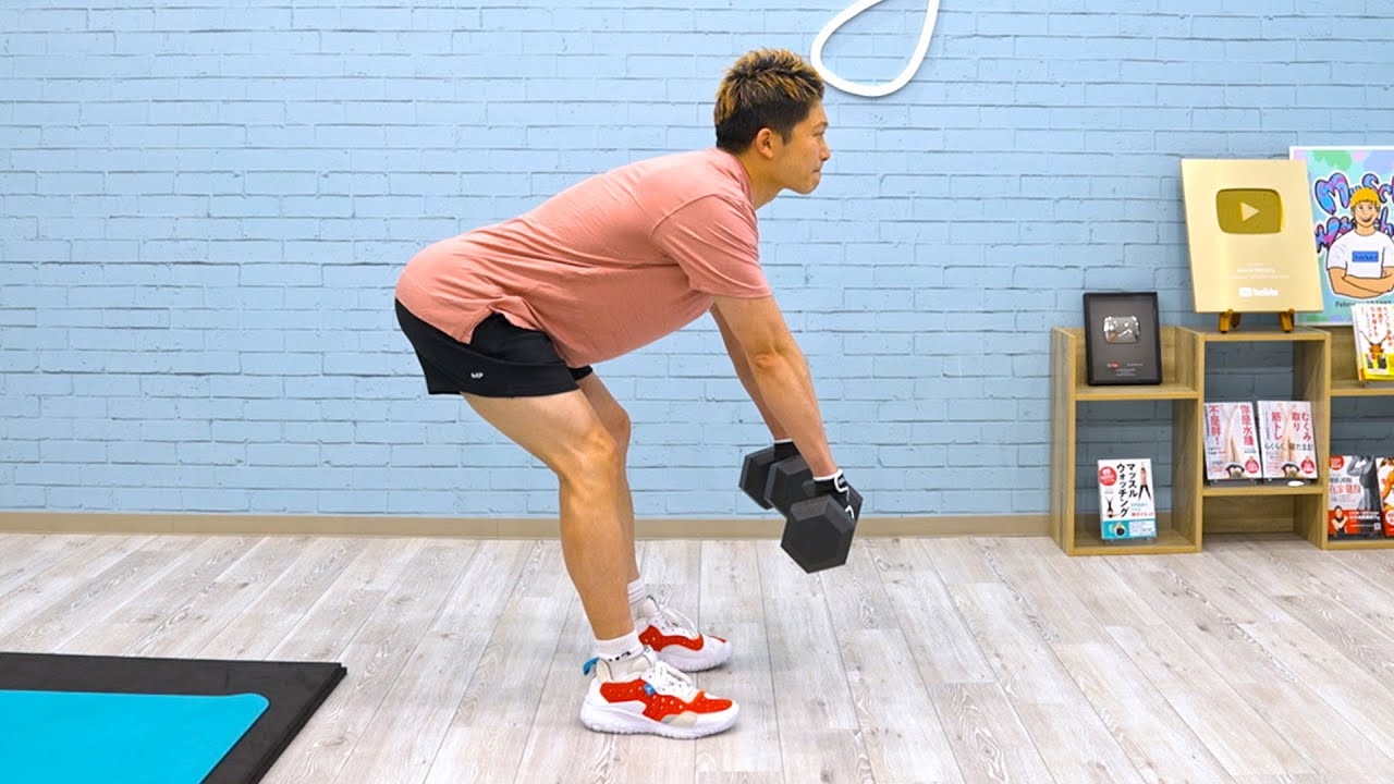 もも裏]スティッフデッドリフト20回×2セットは3分で終わる！ - YouTube