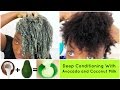 Deep Conditioning Natural Hair 4c Avocado and Coconut Milk  DIY Hair Mask Treatment Wash Day Routine