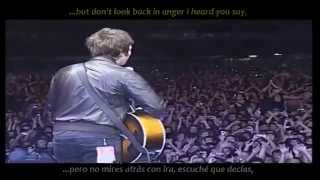 Oasis - Don't look back in anger (inglés y español)