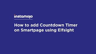 How to add Countdown Timer on Smartpage using Elfsight