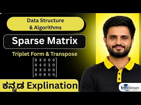sparse matrix |Data Structures & Algorithm |VTU, All universities