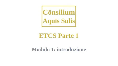 ETCS Part 1 Module 1