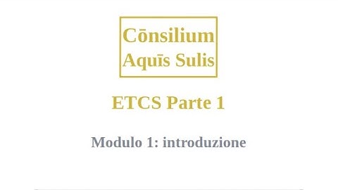 ETCS Part 1 Module 1