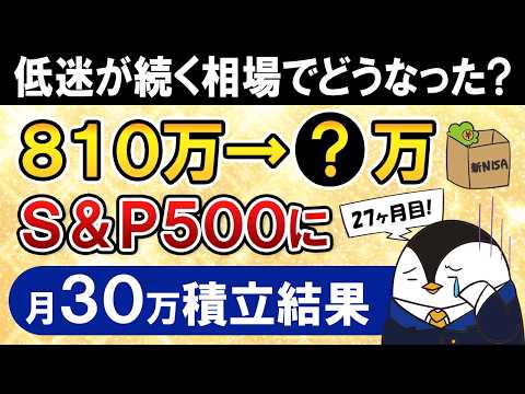 【低迷】新NISAでeMAXIS Slim米国株式(S&P500)に月30万積立した結果【27ヶ月目で元本810万】