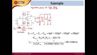 Chapter 3 part 4-7: Example 1, Calculation of high cut-off frequency