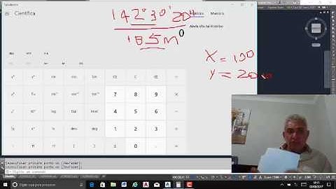 CALCULAR COORDENADAS A PARTIR DE AZIMUTE E DISTANCIA