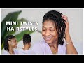 10+ Easy &amp; Quick Mini Twist Hairstyles | Refresh Routine Included!