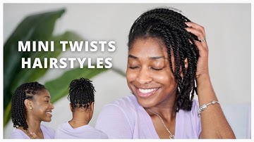 10+ Easy & Quick Mini Twist Hairstyles | Refresh Routine Included!