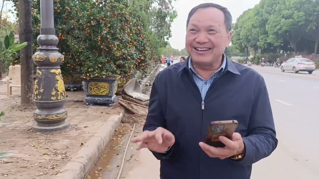 Chiều cuối tuần; Đi ngắm đào quất ở đường Huyền Quang - Bắc Ninh ngày cuối năm?