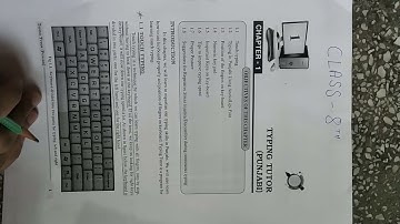PSEB class 8th computer new  book chapter 1 ( Typing tutor) (part 1)