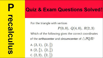 [ Pre-Calculus/SAT/AP exam/IB exam ]- Triangle Orthocenter and Circumcenter Calculation [A20250901]