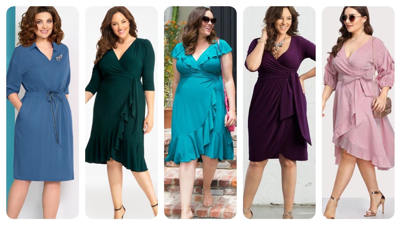 Beautiful & stylish plus size dress to hide stomach/plus size women