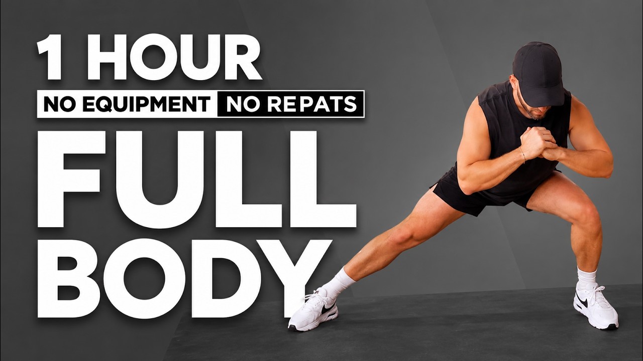 1 Hour Full Body Workout at Home – No Repeat Strength & Cardio Burn ...