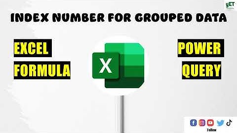 Create Index Number for Grouped Data || Excel Formula vs Power Query