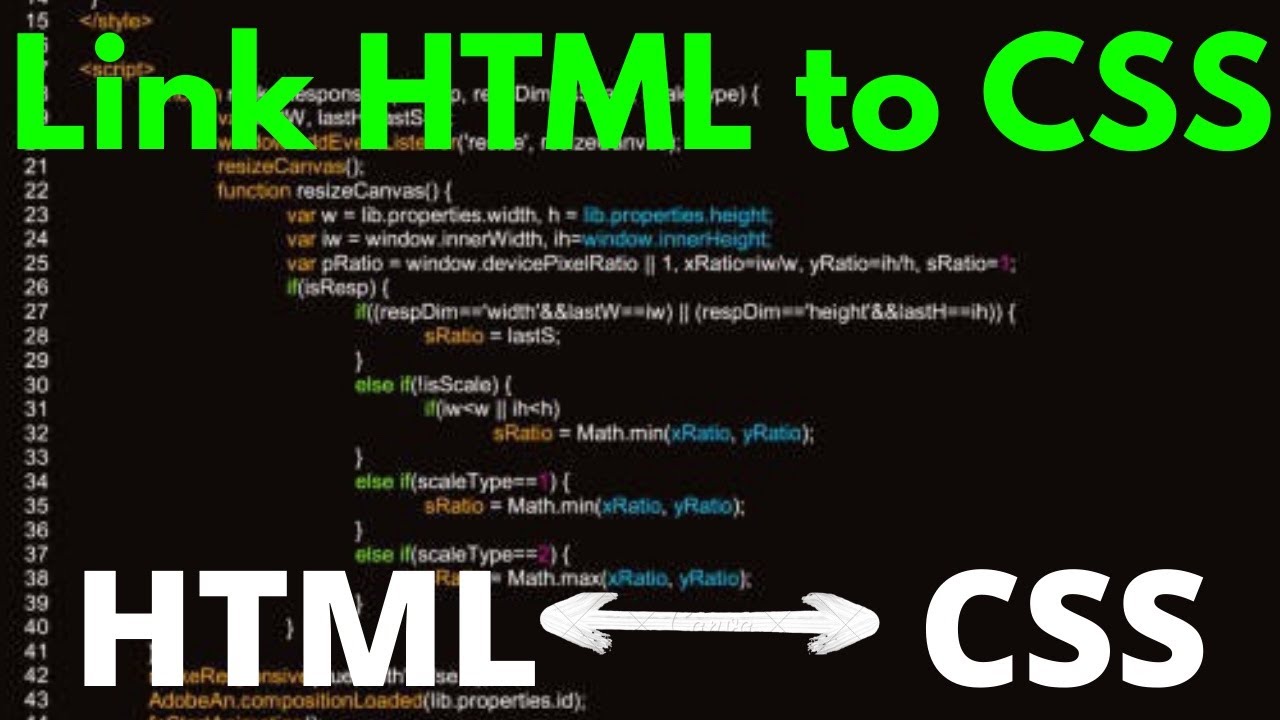 How to link html file and css file - YouTube