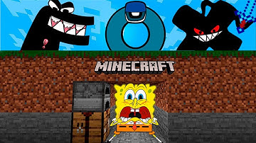 Minecraft Speedrunner Spongebob VS 3 Hunters - SpongeBob Animation BUT Alphabet lore story