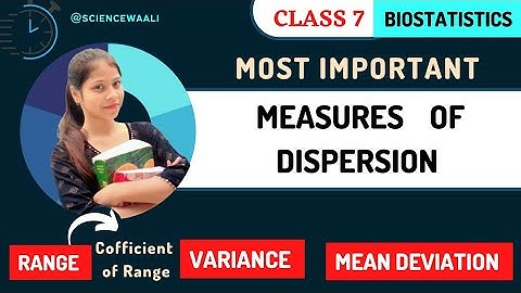 Measures of Dispersion BSc 3rd Year || Range,Variance,Mean deviation || Biostatistics series