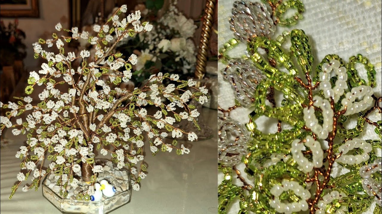 How 🤔 ❓️ to make a beaded tree 🌳 ❓️#art #beadcraft #beadwork #diy