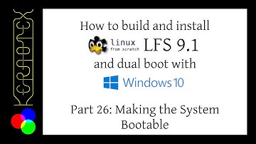 How to build LFS 9.1 and dual boot with Windows 10 - Part 26 Making LFS Bootable