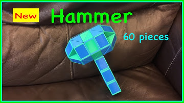 Smiggle Python Puzzle or Magic Ruler Twisty Snake Puzzle 60:  How to make a Hammer or Mallet