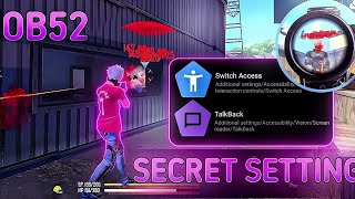 Switch Access & TalkBack Settings Free Fire || 0% Recoil 95% Headshots || Brazil Settings 2026 ⚙️