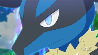 Ashs Lucario Uses Its Aura Power To Find Bruxish Pokemon Journeys English Dub