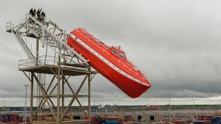 Verhoef FL50 ULS WC Aluminium (retrofit) Freefall Lifeboat - Droptest