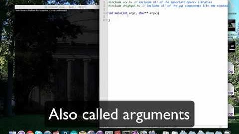 Installing openCV and making your first program