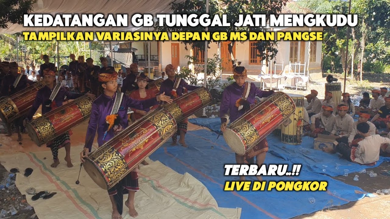 KEDATANGAN GENDANG BELEQ TUNGGAL JATI MENGKUDU TAMPILAN VARIASINYA DEPAN GB MANDI SUARE DAN PANGSE