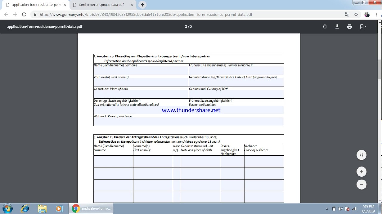 How To Fill German National Visa Form Youtube