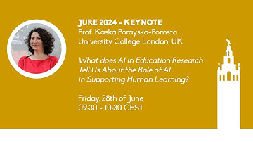 JURE 2024 - Keynote Prof. Kaska Porayska-Pomsta