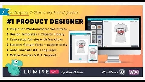Product Designer for WooCommerce WordPress  Lumise