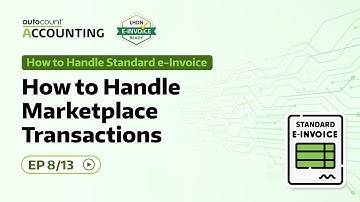 How to Handle Marketplace Transactions | How to Handle Standard e-Invoice | 25